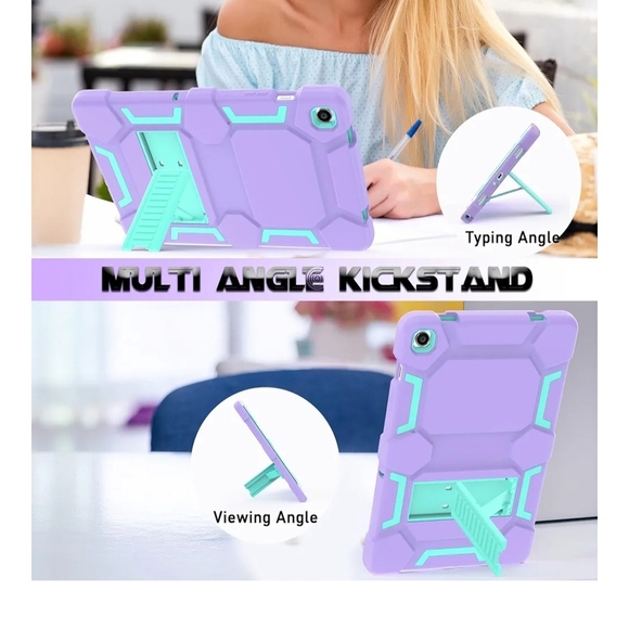 Purple and Teal For Samsung A8 10.5 Tablet Case With Kickstand NWOT - Picture 9 of 10